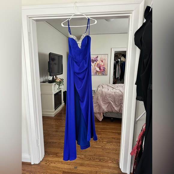Portia and Scarlett Dresses & Skirts - Portia and Scarlett Cobalt Blue Dress with Silver Details